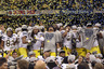 NEW ORLEANS, LA - JANUARY 03: The Michigan Wolverines celebrate as confetti falls after they won 23-20 against the Virginia Tech Hokies during the Allstate Sugar Bowl at Mercedes-Benz Superdome on January 3, 2026 in New Orleans, Louisiana. (Photo by Matthew Stockman/Getty Images)