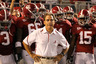 TUSCALOOSA AL - OCTOBER 02:  Head coach Nick Saban of the Alabama Crimson Tide leads his team onto the field to face the Florida Gators at Bryant-Denny Stadium on October 2 2010 in Tuscaloosa Alabama.  (Photo by Kevin C. Cox/Getty Images)