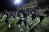 Villanova cornerback Martel Moody (13) celebrates with his team at the end of an NCAA  college football game against William & Mary Friday, Dec. 11, 2009, in Villanova, Pa. Villanova won 14-13. (AP Photo/Michael Perez)